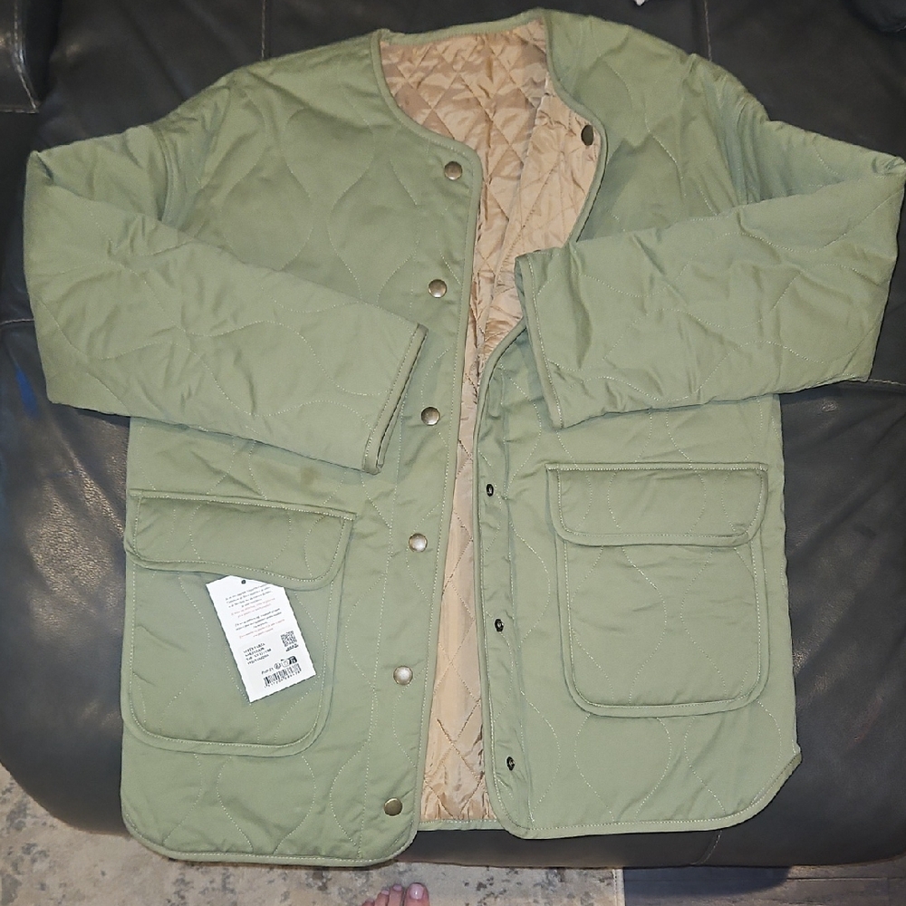 Sezane Farel Jacket Kaki Clair